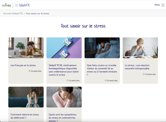 Boiron Sédatif PC : rédaction des articles pathologiques